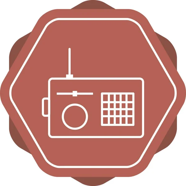 Einzigartiges Radio Vector Line Icon — Stockvektor