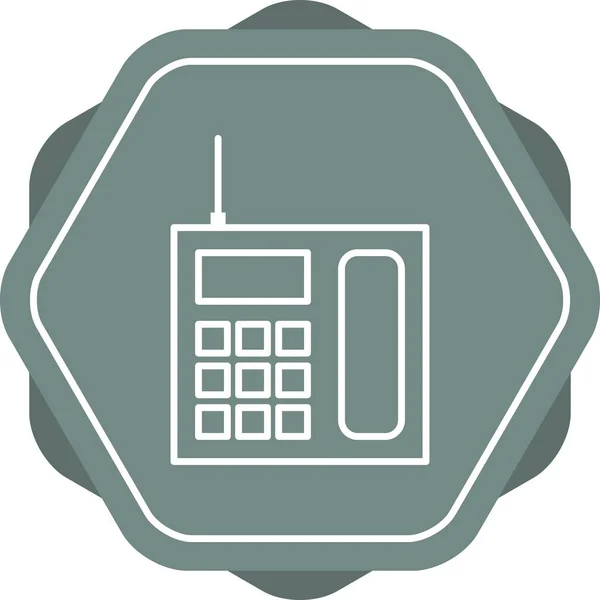 Μοναδικό Ασύρματο Σταθερό Τηλέφωνο Διάνυσμα Γραμμή Εικονίδιο — Διανυσματικό Αρχείο