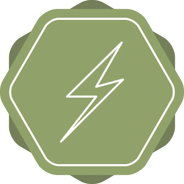 Einzigartiges Lightening Vector Line Icon — Stockvektor