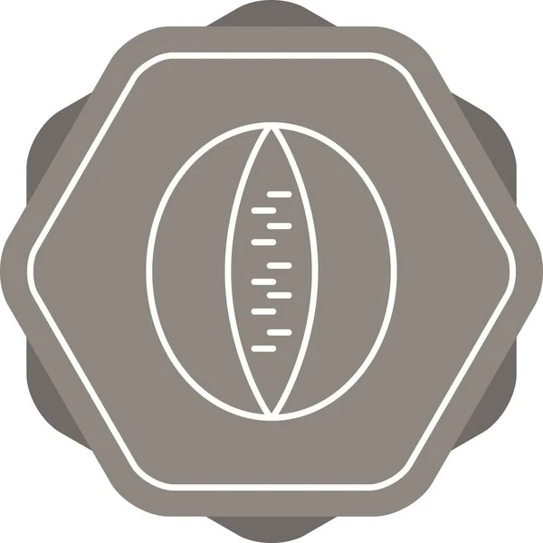 Уникальная Векторная Икона Rock Melon — стоковый вектор