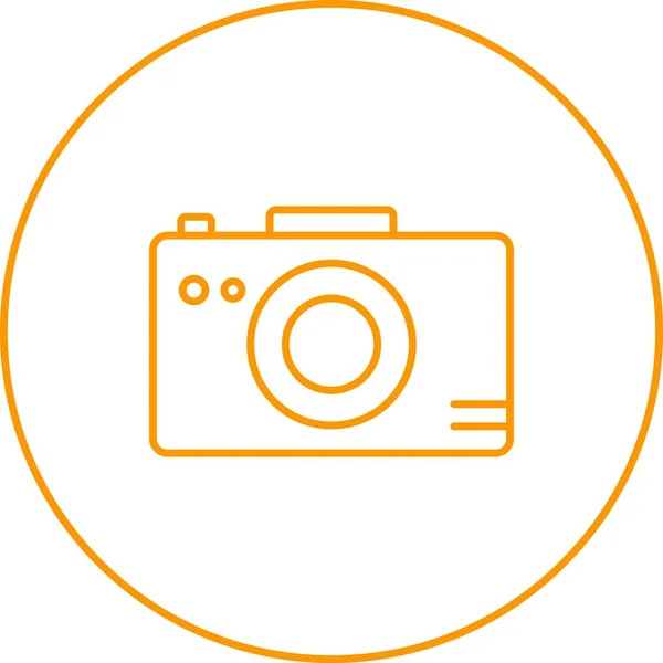 Unieke Foto Camera Vectorlijn Icoon — Stockvector