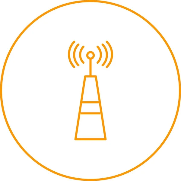 独特的信号塔矢量线图标 — 图库矢量图片