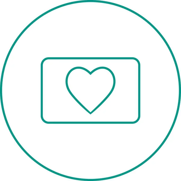 Unique Heart Vector Line Icon — Stock Vector