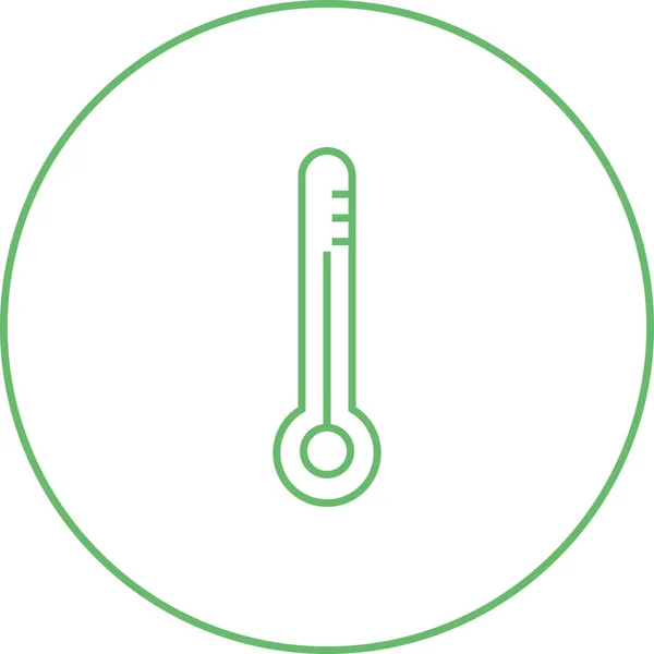 Μοναδικό Εικονίδιο Διανυσματικής Γραμμής Θερμόμετρου — Διανυσματικό Αρχείο