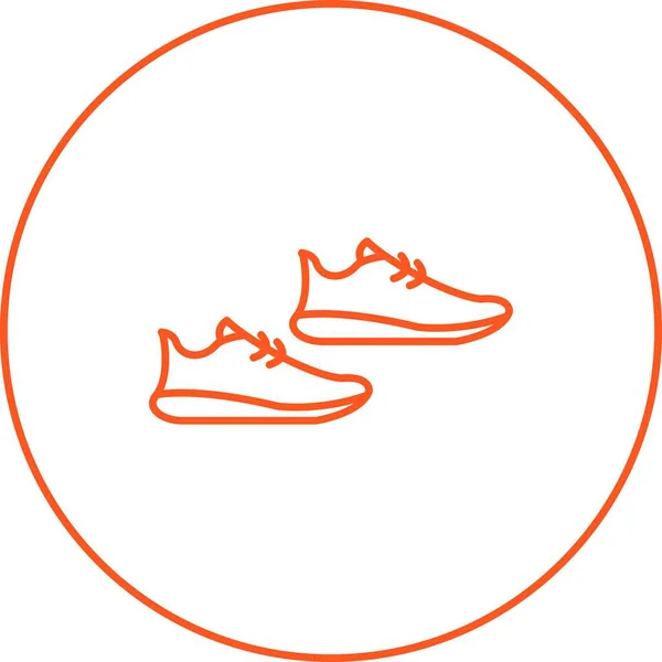 Unique Jogger Shoes Vector Line Icon — Stock Vector