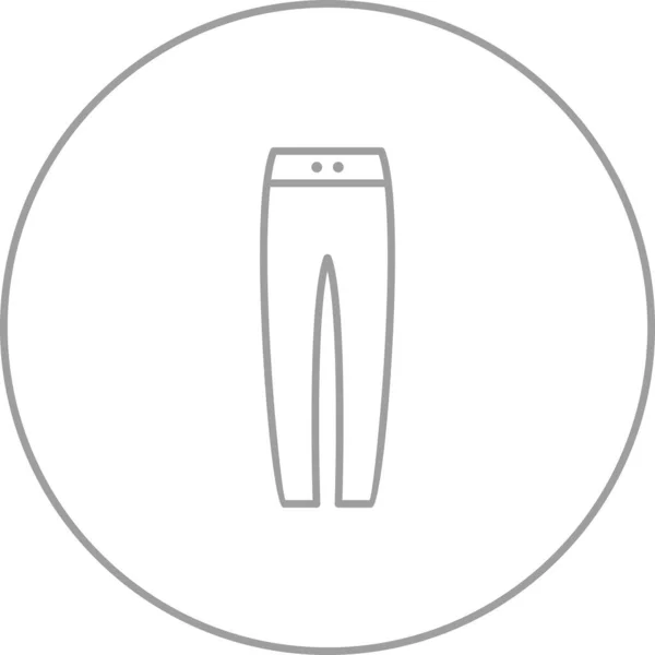 Único Pantalón Cálido Vector Line Icon — Vector de stock