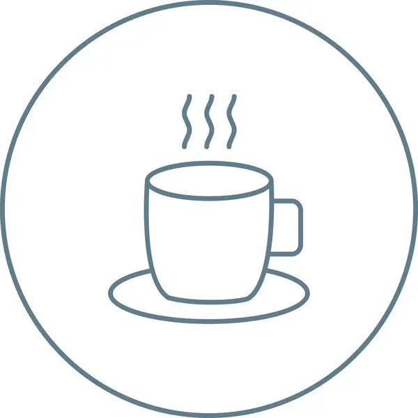 独特的热咖啡向量Icon — 图库矢量图片