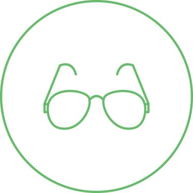 Eşsiz Okuma Gözlüğü Vektör Satırı Simgesi