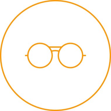 Benzersiz Vintage Gözlük Vektör Satırı Simgesi