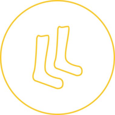 Çorap Vektörü Satırı Simgesinin Eşsiz Çifti