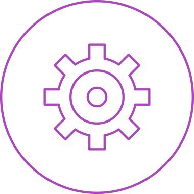 Eşsiz Ayarlar Vektör Satır Simgesi