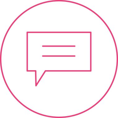 Eşsiz Mesajlaşma Vektör Satırı Simgesi