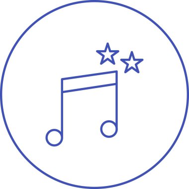 Benzersiz Müzik Vektörü Satırı Simgesi