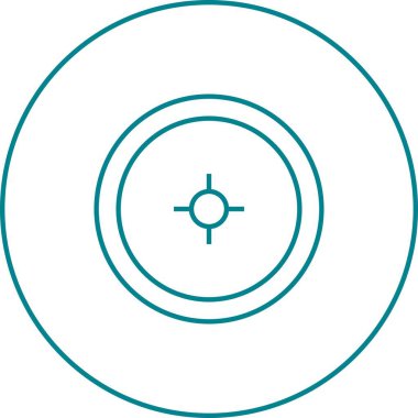 Eşsiz Konum Erişim Vektör Satır Simgesi