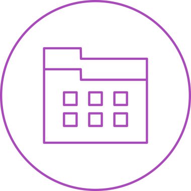 Eşsiz Dosya Yöneticisi Vektör Satır Simgesi