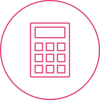 Eşsiz Hesap Makinesi Vektör Satır Simgesi