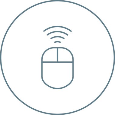 Eşsiz Kablosuz Girdi Aygıt Vektör Satır Simgesi