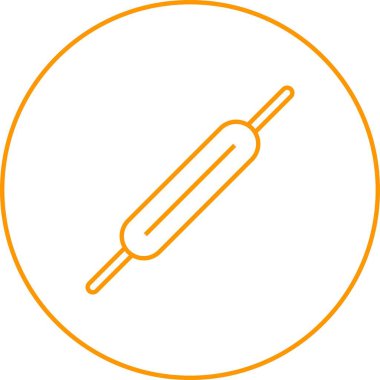 Benzersiz Roller ve Pin Vektör Çizgisi Simgesi