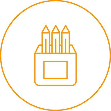 Benzersiz Kalem Vektör Satırı Simgesi