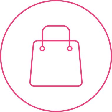 Eşsiz Alışveriş Torbası Vektör Satır Simgesi