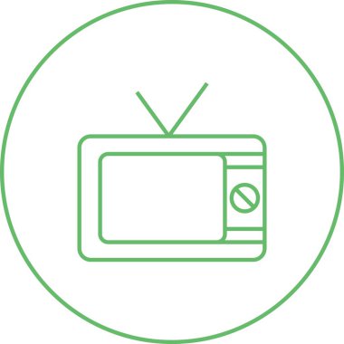 Eşsiz Televizyon Vektör Satırı Simgesi