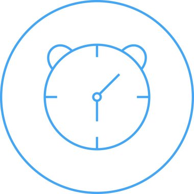 Eşsiz Alarm Saat Vektör Satır Simgesi