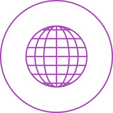 Eşsiz Küre Vektör Satırı Simgesi