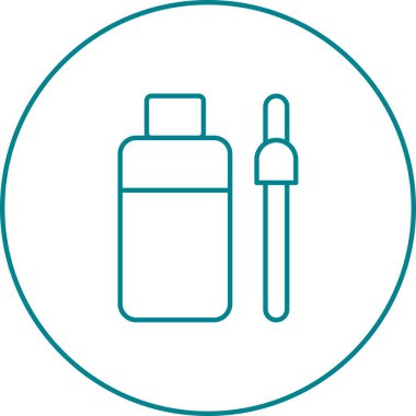 Benzersiz Şişe ve Düşürme Vektör Satırı Simgesi