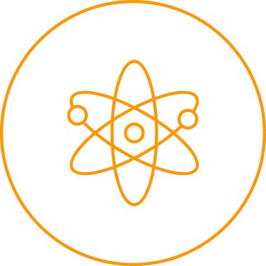 Eşsiz Atom Yapısı Ii Vektör Satır Simgesi