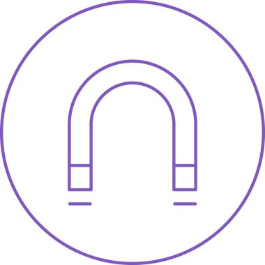 Benzersiz Manyetik Vektör Satır Simgesi