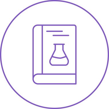 Eşsiz Kimya Kitabı Vektör Satırı Simgesi