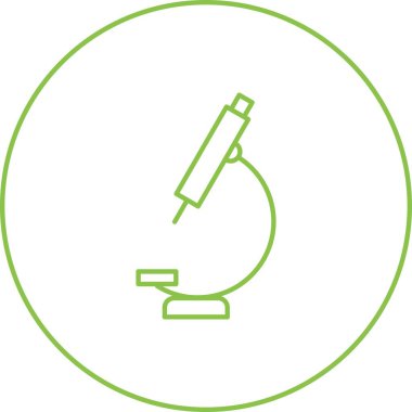 Eşsiz Mikroskop Vektör Satır Simgesi