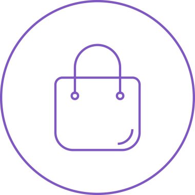 Eşsiz El Çantası Vektör Satır Simgesi