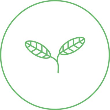 Eşsiz Yaprak Vektör Satır Simgesi