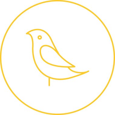 Eşsiz Kuşlar Vektör Hattı Simgesi