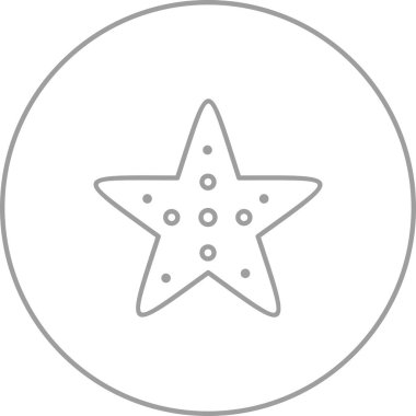 Eşsiz Denizyıldızı Vektör Satırı Simgesi