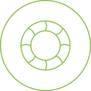 Benzersiz Yüzme Tekerleği Vektör Çizgisi Simgesi