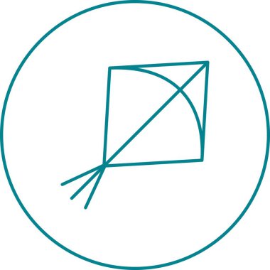 Eşsiz Uçurtma Vektör Satırı Simgesi