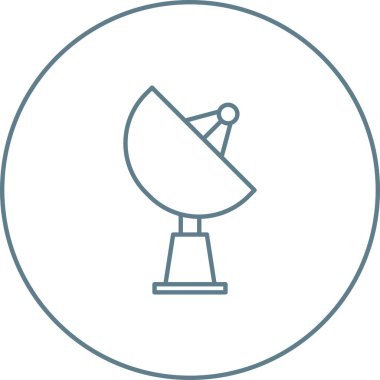 Eşsiz Uydu Vektör Satırı Simgesi