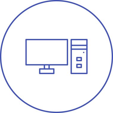 Eşsiz Bilgisayar Vektör Satırı Simgesi