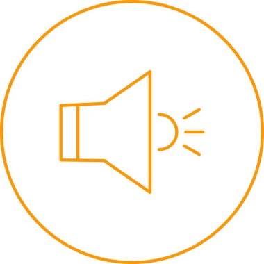 Benzersiz Hoparlör Vektör Satırı Simgesi