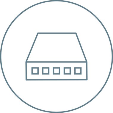 Eşsiz Ağ Anahtarı Vektör Satır Simgesi