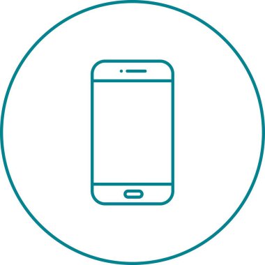 Benzersiz Mobil Vektör Satır Simgesi