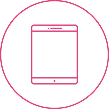 Eşsiz Tablet Vektör Satır Simgesi