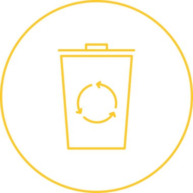 Eşsiz Geri Dönüşüm Kutusu Vektör Satırı Simgesi