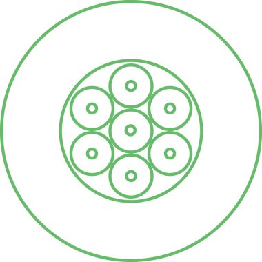 Eşsiz Led Işık Vektör Satırı Simgesi