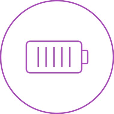 Benzersiz Batarya Vektör Satırı Simgesi