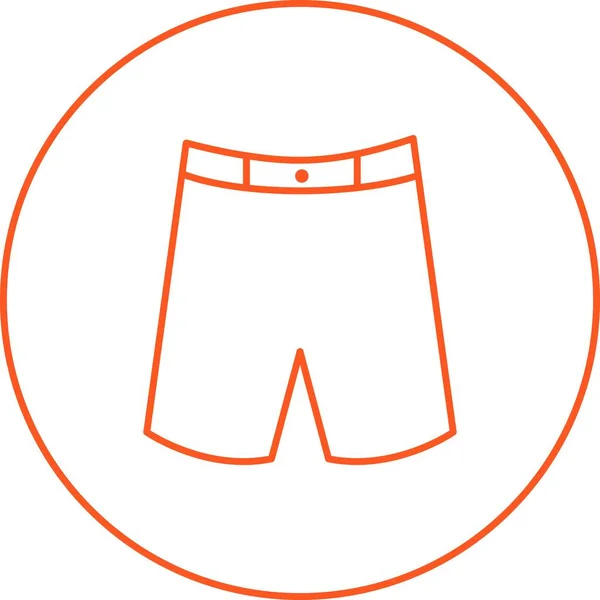 Unique Shorts Vector Line Icon — Stock Vector