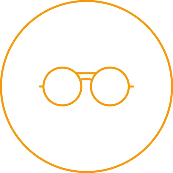 Jedinečná Ikona Vektorové Linie Vintage Glasses — Stockový vektor