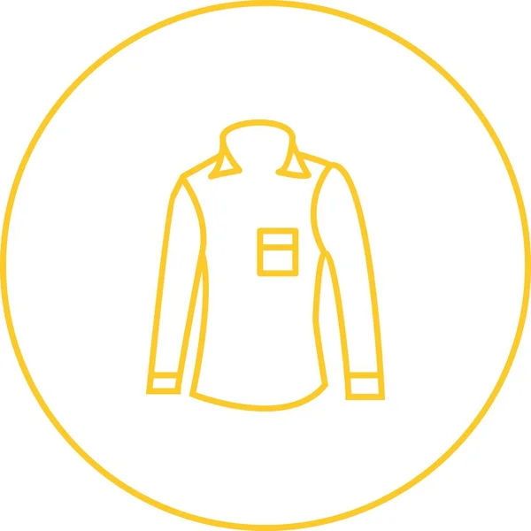 Camisa Casual Única Vector Line Icon — Vector de stock